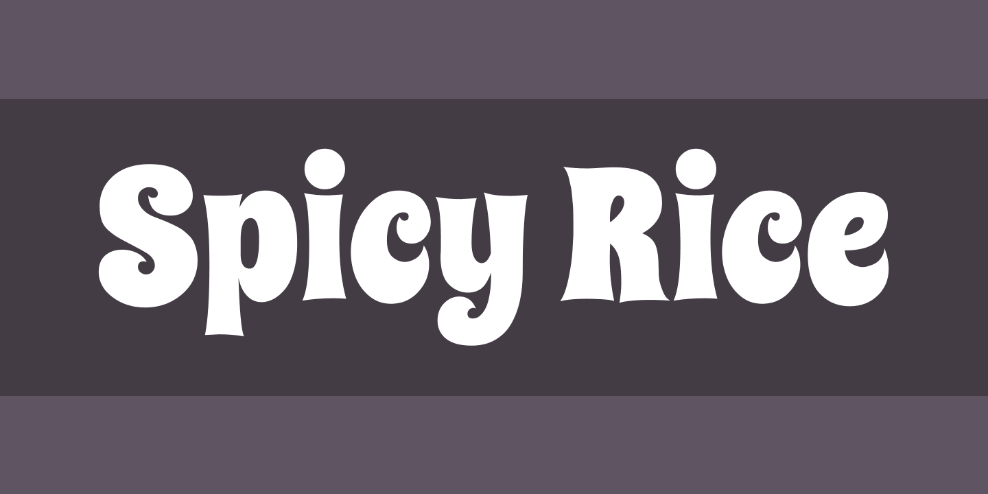 Font Spicy Rice